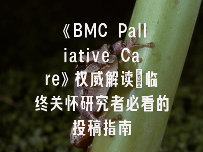 《BMC Palliative Care》权威解读_临终关怀研究者必看的投稿指南