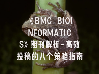 《BMC BIOINFORMATICS》期刊解析-高效投稿的八个策略指南