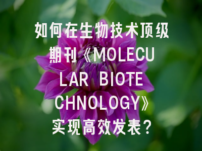 如何在生物技术顶级期刊《MOLECULAR BIOTECHNOLOGY》实现高效发表？