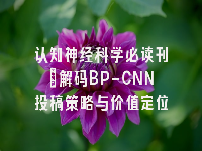 认知神经科学必读刊_解码BP-CNN投稿策略与价值定位