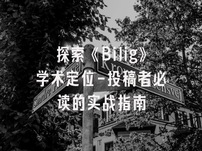 探索《Bilig》学术定位-投稿者必读的实战指南