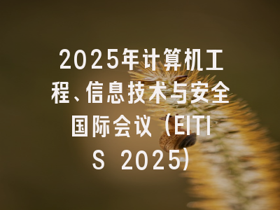2025年计算机工程、信息技术与安全国际会议（EITIS 2025）