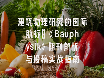 建筑物理研究的国际航标：《Bauphysik》期刊解析与投稿实战指南