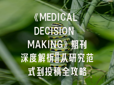 《MEDICAL DECISION MAKING》期刊深度解析：从研究范式到投稿全攻略