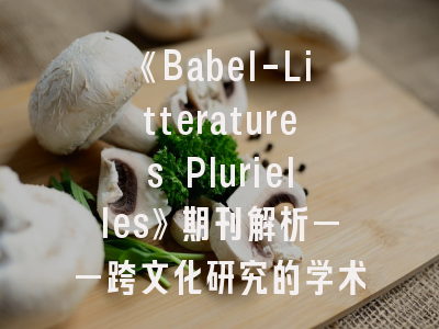 《Babel-Litteratures Plurielles》期刊解析——跨文化研究的学术平台