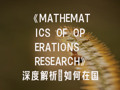 《MATHEMATICS OF OPERATIONS RESEARCH》深度解析：如何在国际顶级期刊成功发表研究成果？