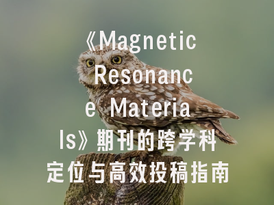 《Magnetic Resonance Materials》期刊的跨学科定位与高效投稿指南