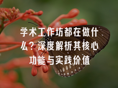 学术工作坊都在做什么？深度解析其核心功能与实践价值