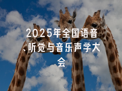 2025年全国语音、听觉与音乐声学大会