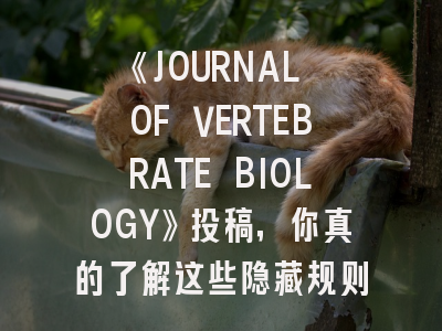 《JOURNAL OF VERTEBRATE BIOLOGY》投稿，你真的了解这些隐藏规则吗？