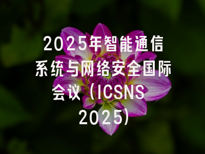 2025年智能通信系统与网络安全国际会议（ICSNS 2025）