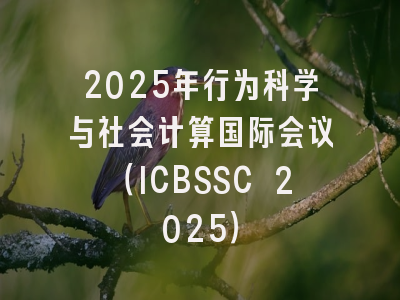 2025年行为科学与社会计算国际会议（ICBSSC 2025）