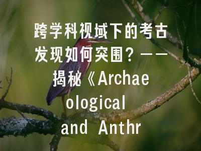跨学科视域下的考古发现如何突围？——揭秘《Archaeological and Anthropological Sciences》的发表攻略