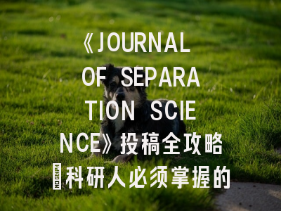 《JOURNAL OF SEPARATION SCIENCE》投稿全攻略：科研人必须掌握的发表秘籍
