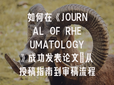 如何在《JOURNAL OF RHEUMATOLOGY》成功发表论文：从投稿指南到审稿流程全解析