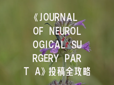 《JOURNAL OF NEUROLOGICAL SURGERY PART A》投稿全攻略：如何在中欧神经外科权威期刊成功发表论文？