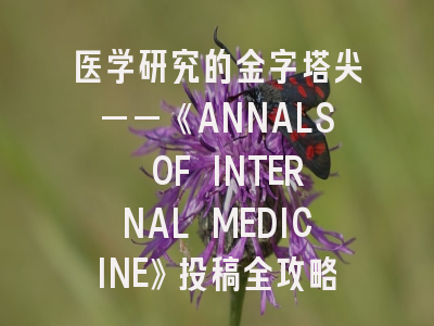 医学研究的金字塔尖——《ANNALS OF INTERNAL MEDICINE》投稿全攻略