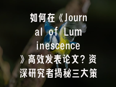 如何在《Journal of Luminescence》高效发表论文？资深研究者揭秘三大策略