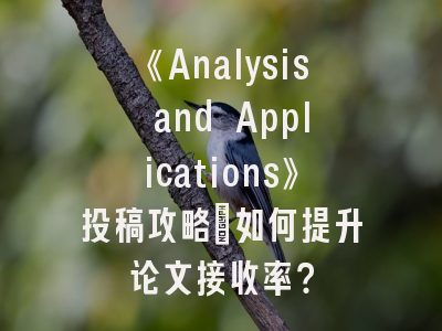 《Analysis and Applications》投稿攻略：如何提升论文接收率？