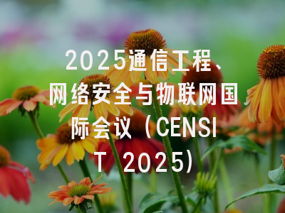 2025通信工程、网络安全与物联网国际会议（CENSIT 2025）