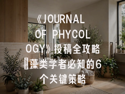 《JOURNAL OF PHYCOLOGY》投稿全攻略：藻类学者必知的6个关键策略