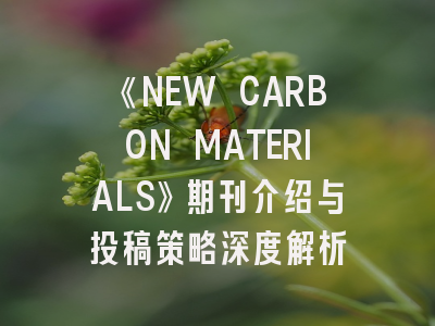 《NEW CARBON MATERIALS》期刊介绍与投稿策略深度解析