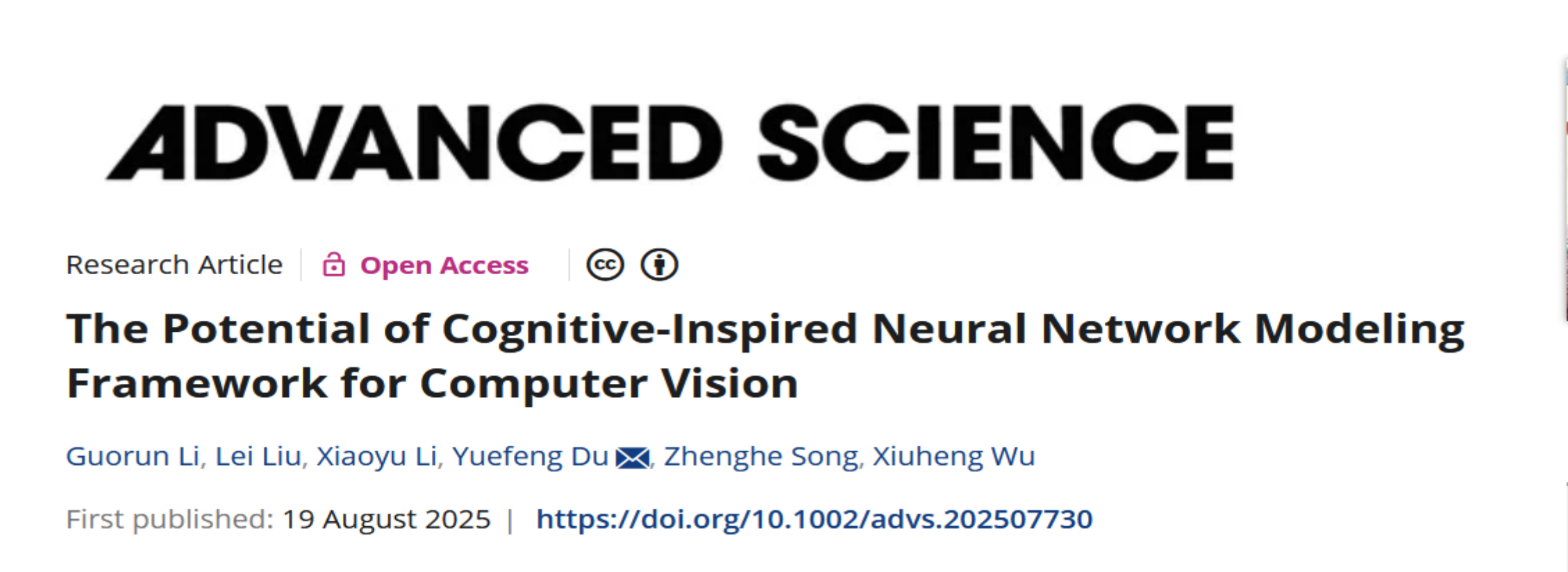 中国农业大学工学院农机装备智能化设计与制造创新团队在计算机视觉领域取得进展