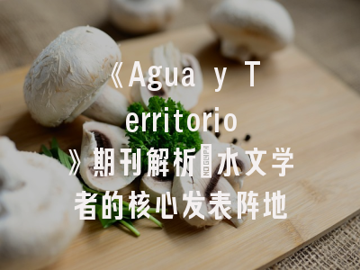 《Agua y Territorio》期刊解析：水文学者的核心发表阵地