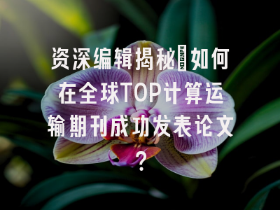 资深编辑揭秘：如何在全球TOP计算运输期刊成功发表论文？