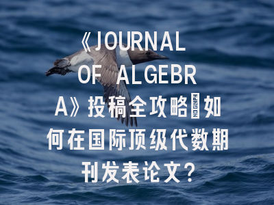 《JOURNAL OF ALGEBRA》投稿全攻略：如何在国际顶级代数期刊发表论文？