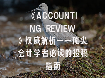 《ACCOUNTING REVIEW》权威解析——顶尖会计学者必读的投稿指南