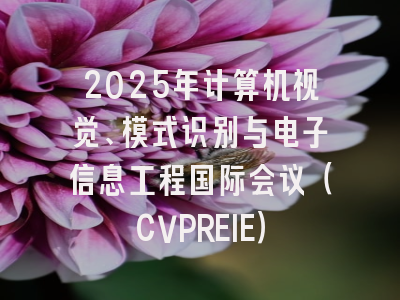 2025年计算机视觉、模式识别与电子信息工程国际会议（CVPREIE）