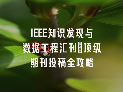 IEEE知识发现与数据工程汇刊：顶级期刊投稿全攻略