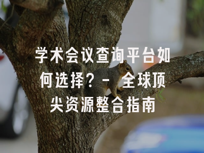 学术会议查询平台如何选择？- 全球顶尖资源整合指南