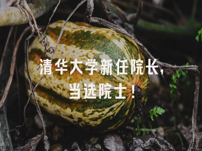 清华大学新任院长，当选院士！