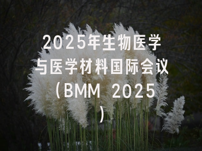 2025年生物医学与医学材料国际会议（BMM 2025）