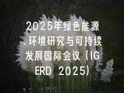 2025年绿色能源、环境研究与可持续发展国际会议（IGERD 2025）