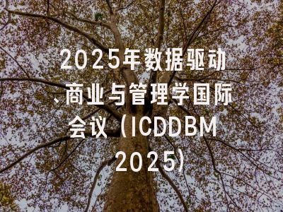 2025年数据驱动、商业与管理学国际会议（ICDDBM 2025）