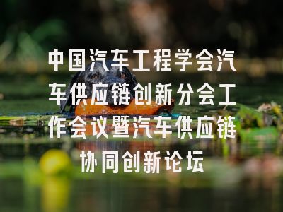 中国汽车工程学会汽车供应链创新分会工作会议暨汽车供应链协同创新论坛