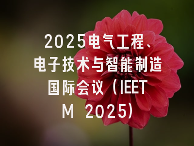 2025电气工程、电子技术与智能制造国际会议（IEETM 2025）