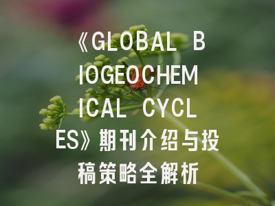《GLOBAL BIOGEOCHEMICAL CYCLES》期刊介绍与投稿策略全解析