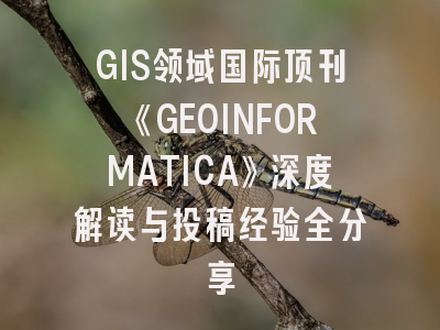 GIS领域国际顶刊《GEOINFORMATICA》深度解读与投稿经验全分享