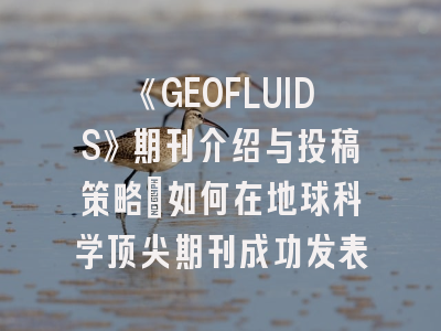 《GEOFLUIDS》期刊介绍与投稿策略：如何在地球科学顶尖期刊成功发表