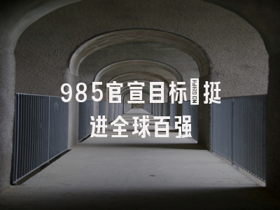 985官宣目标:挺进全球百强