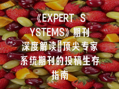 《EXPERT SYSTEMS》期刊深度解读：顶尖专家系统期刊的投稿生存指南