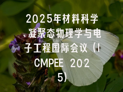 2025年材料科学、凝聚态物理学与电子工程国际会议(ICMPEE 2025)