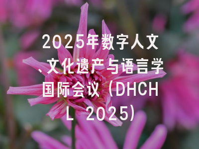 2025年数字人文、文化遗产与语言学国际会议(DHCHL 2025)
