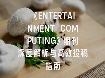 《ENTERTAINMENT COMPUTING》期刊深度解析与高效投稿指南