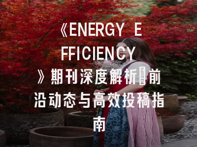 《ENERGY EFFICIENCY》期刊深度解析：前沿动态与高效投稿指南