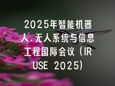 2025年智能机器人、无人系统与信息工程国际会议(IRUSE 2025)
